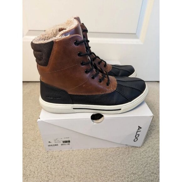 ALDO Ilian Brown Black Water Resistant Duck Boots  Sz 9.5 main image 4
